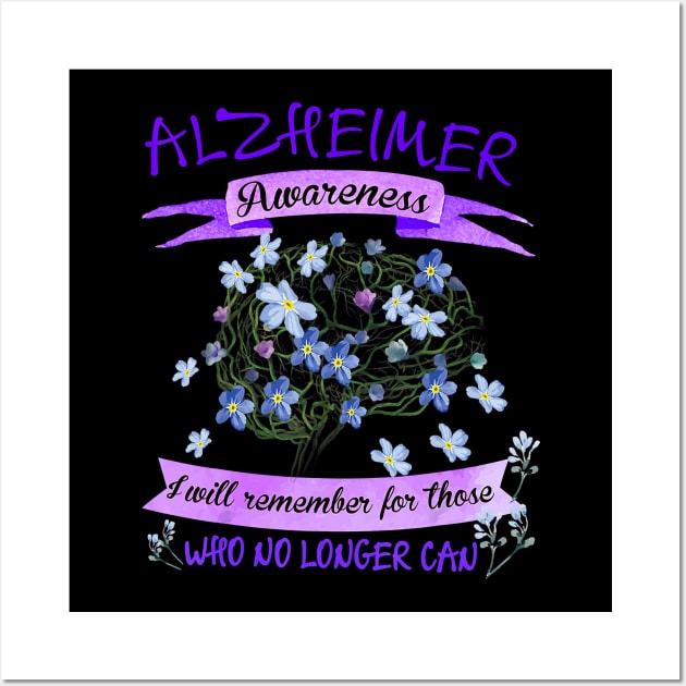 FORGET ME NOT WHO NO LONGER CAN MOM DAD ALZHEIMER AWARENESS Gift Wall Art by thuylinh8